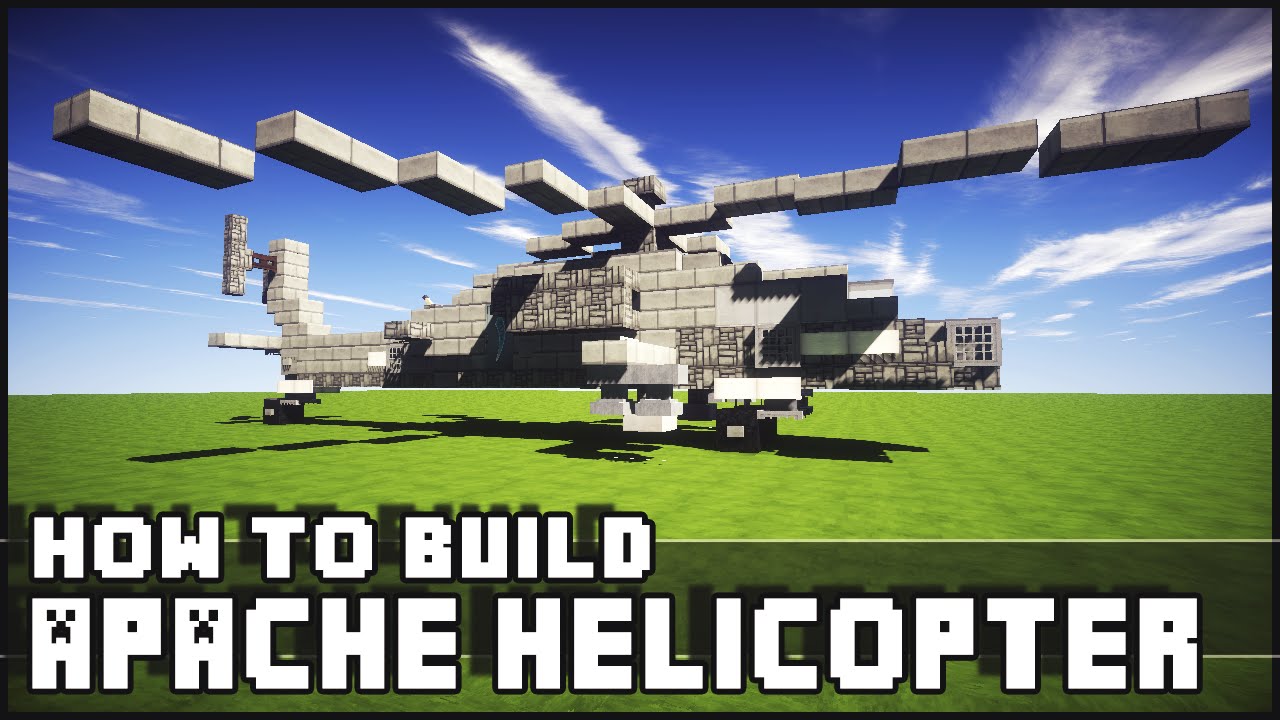 Minecraft How To Make Apache Helicopter Youtube - vietnam helicopter pack roblox