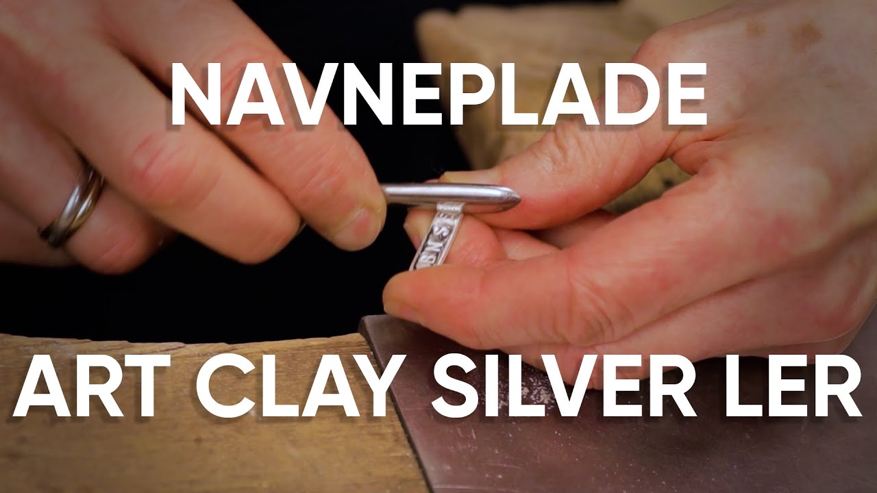 Navneplade af Art Clay Silver ler - til armbånd eller vedhæng