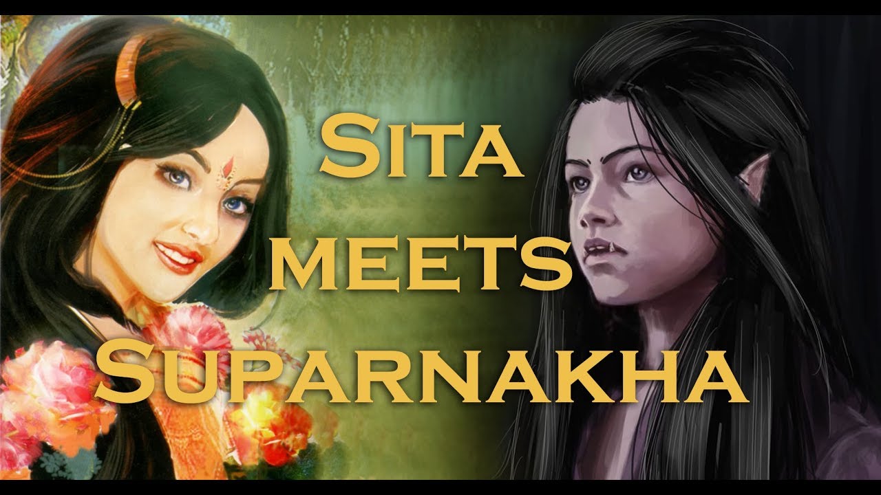 Strange meeting of Lady Sita and Surpanakha (after the war)