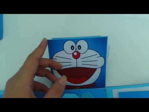 Exploding Box Card Doraemon กล่องระเบิด กล่องของขวัญ แบบง่ายๆ