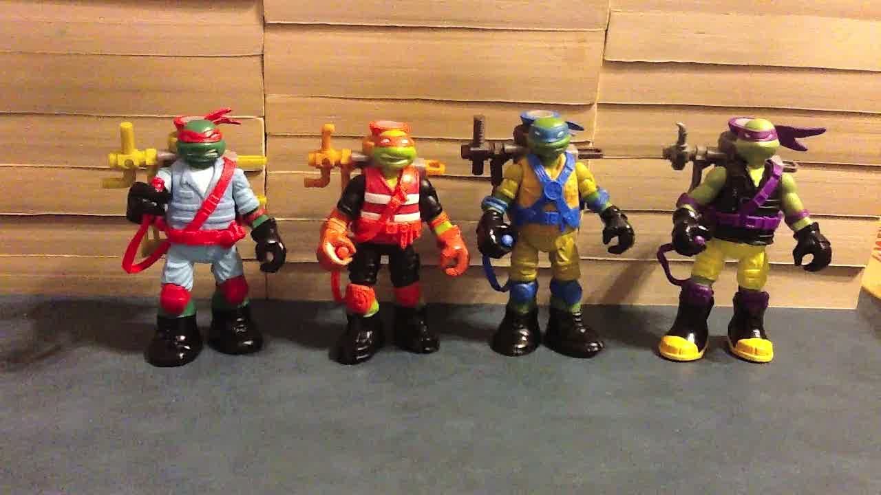 Teenage Mutant Ninja Turtles 2012 Mutagen Ooze Figures Review - YouTube