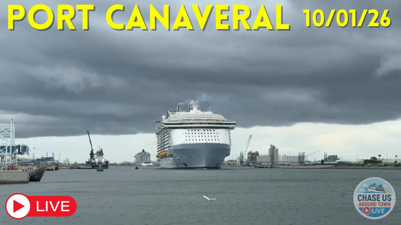 🔴 LIVE: Watching Cruise Ships Leaving Port Canaveral LIVE! (October 1, 2026)