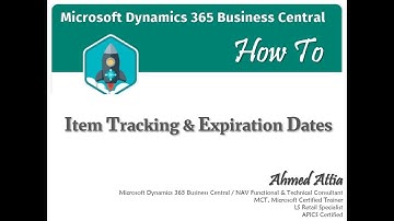 Microsoft Dynamics 365 Business Central - Item Tracking & Expiration Dates (Arabic)
