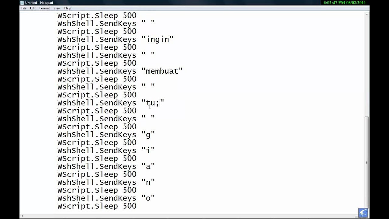 Tulisan Bergerak Di Notepadmp4 YouTube