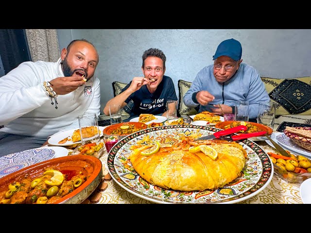 Moroccan Food Tour in Essaouira!! 🇲🇦 Oysters + Giant Bastilla in Morocco! class=