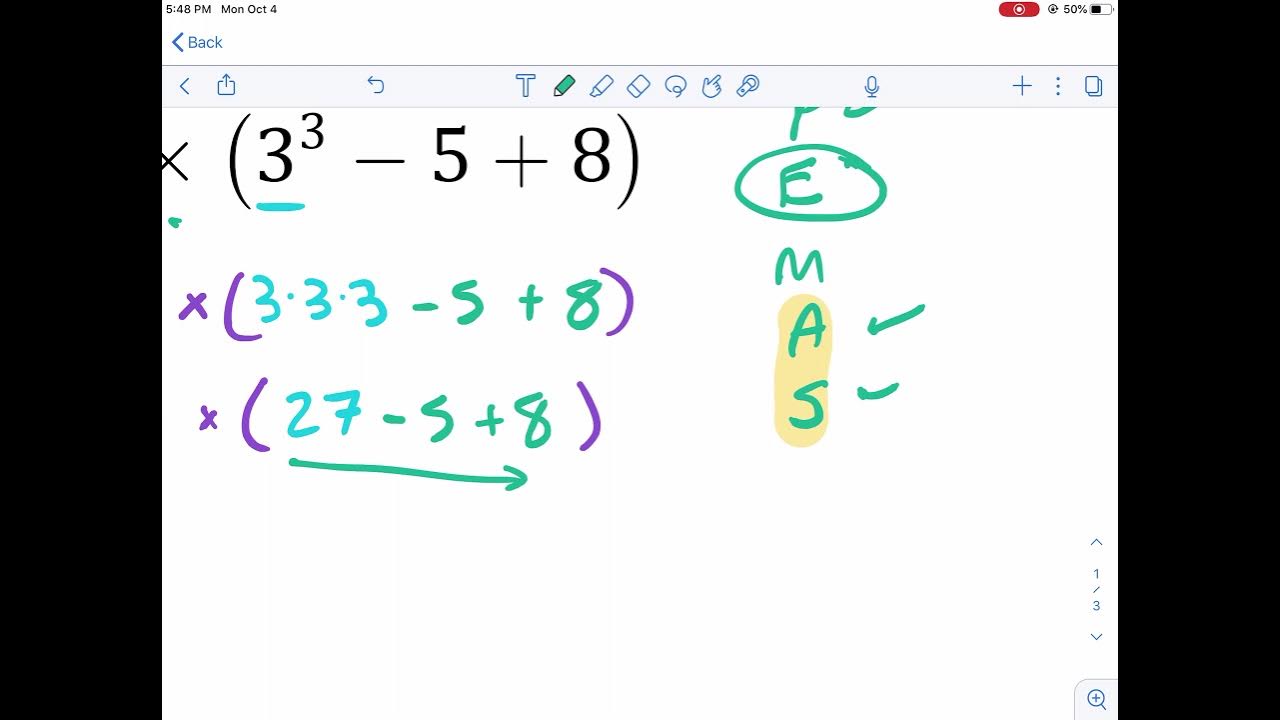 Math-Drills: order of operations with whole numbers - YouTube