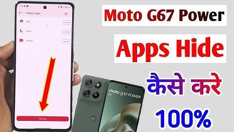 Moto G67 Power 5g Me App Hide Kaise Kare | How hide apps in moto g67 power