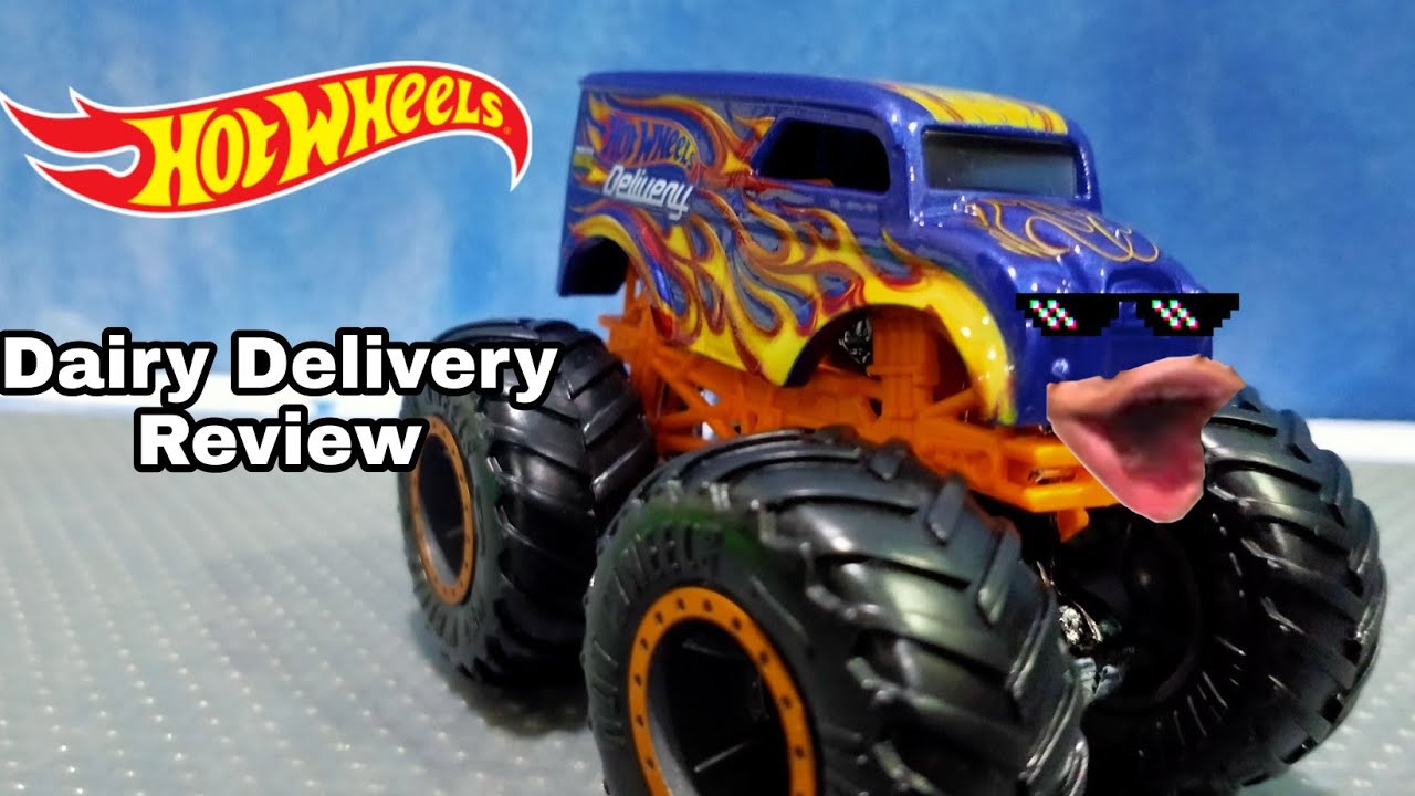 hot wheels monster truck dairy delivery review - YouTube