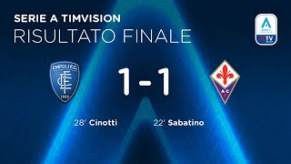 Empoli-Fiorentina 1-1 | Cinotti risponde a Sabatino | Serie A Femminile @TIMVISION 2021/22
