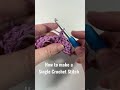 How To Make A Single Crochet Stitch 