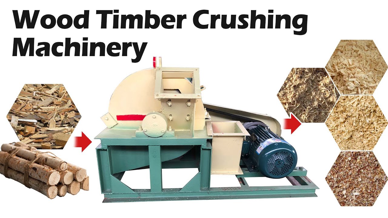 High Efficiency Wood Log Timber Crusher Machine Working Feedback - YouTube