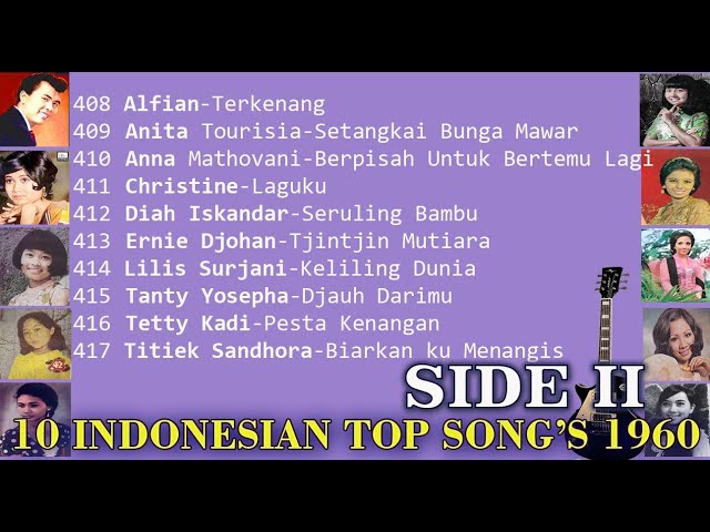 #TembangKenangan​​​​​​​​​​​​#A35#Lagu1960#10 INDONESIAN TOP SONG'S 1960 SIDE II (Original Song's) class=