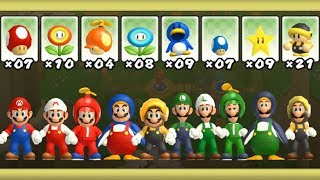 Newer Super Mario Bros Wii - All Power-Ups (2 Players)
