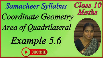 10th Maths | Chapter 5 - Coordinate Geometry | Example 5.6