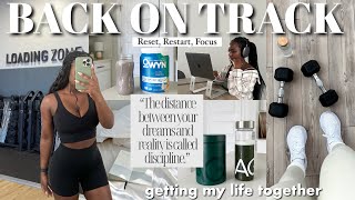 BACK INTO ROUTINE | *productive* habits, calorie deficit meals, workouts + getting my life together