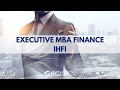 Webinaire de prsentation du programme executive mba finance ihfi