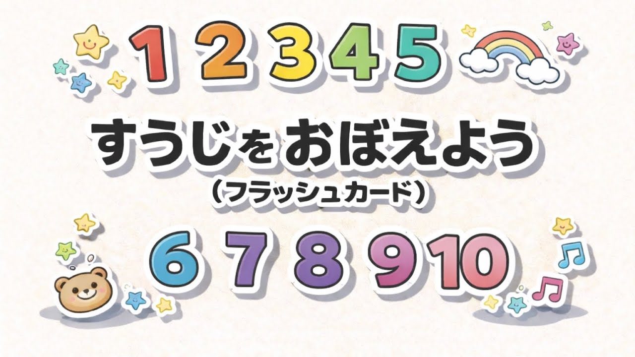 【知育】フラッシュカード/数字をおぼえよう！