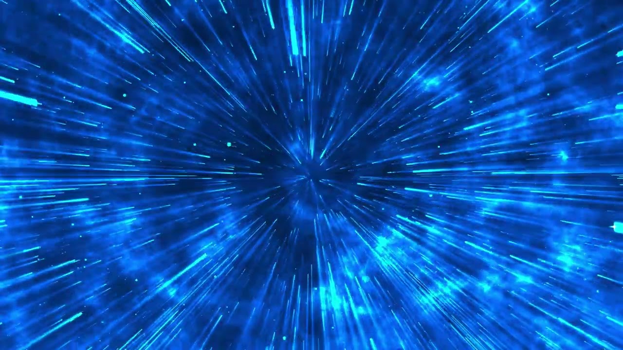 Blue Creative abstract background with blue particles with blur effect. Digital data stream