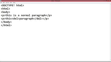 HTML del tag. tutorial-11. HTML programming language delete tag