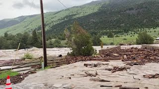 VIDEO: Flood takes out Carbella Bridge in Gardiner (otherwise known as Tom Miner Bridge)