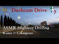 ASMR highway driving, Italy [Rome-Ciampino] October 2020 | 17:00 | ☔☁️