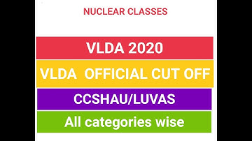 VLDA REAL CUTT OFF ||NUCLEAR CLASSES ||MANJEET VERMA