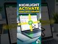 Highlight Activate rows and column