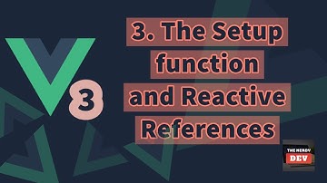 Vue 3 Basics - #3 - The Setup Function and Reactive References