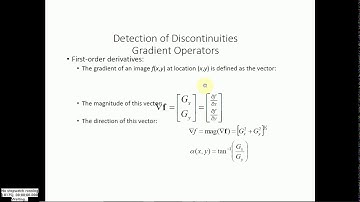 Image Segmentation:Detection of Discontinuities