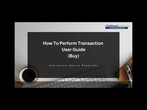 How To Perform Transaction User Guide - BUY