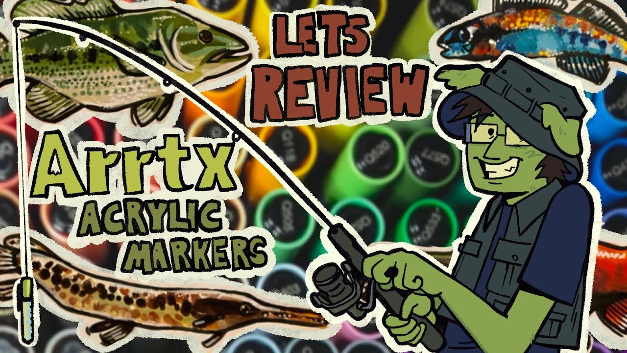 Drawing some COOL FISH+ Arrtx acrylic marker review!