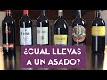 Cata de vino tinto argentino en botella mangnum