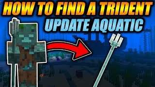 How To Find A Trident In Minecraft! - Minecraft Update Aquatic Trident Tutorial