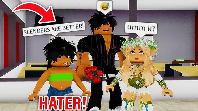 pretending to be a slender girl in ROBLOX BROOKHAVEN RP! 