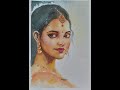 Hyper realistic portrait painting with watercolor