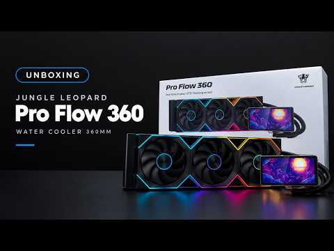 WATER COOLER WITH A GIANT SCREEN?! 👀 | JUNGLE LEOPARD PRO FLOW 360mm UNBOXING