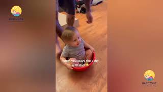 Try not to laugh  😃 :Baby and Dad fanny moments / awkward moments 😅 😳 #babyanddad #cutebaby