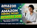 Amazon Remote Job 2026 | Salary ₹4.75 LPA | Virtual Customer Service Associate | Freshers Can Apply!