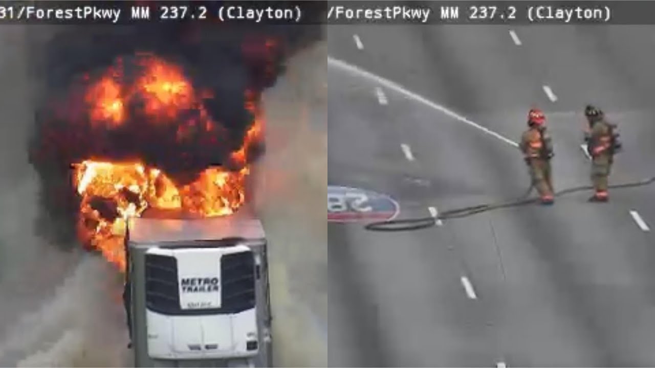 Georgia: Tractor Trailer Driver Abandons Reefer Truck As It Burns To ...