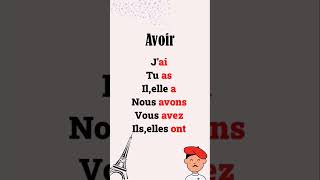 تصريف فعل Avoir و Être في اقل من دقيقة..                  #french #education #shorts #frenchcourse
