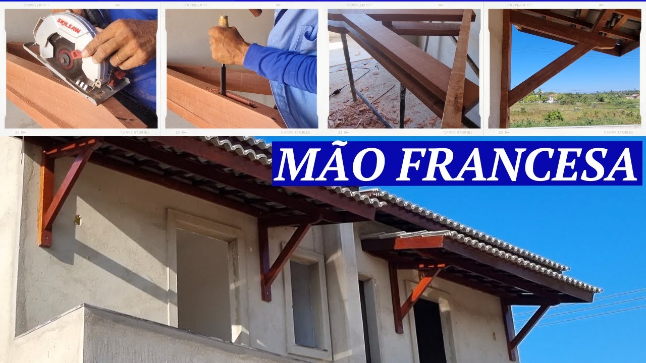 COMO FAZER MÃO FRANCESA PARA O TELHADO DA VARANDA video passo a passo ...