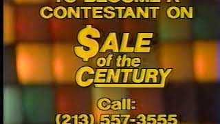 $ale of the Century contestant plug, 1985