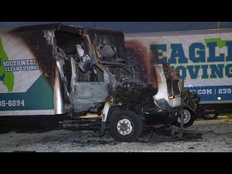 Eagle Moving truck bursts into flames