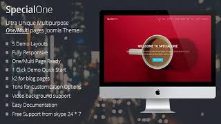 SpecialOne - One Page Joomla Template | Themeforest Website Templates and Themes