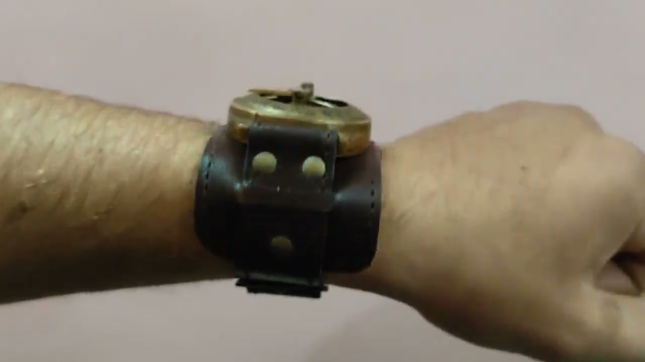 Brass Sundial Wrist Watch Sundial Compass Collectible Item Brown Finish Best For gift Valentine's