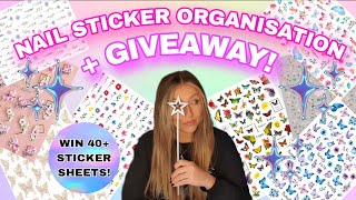 🎉 Giveaway! Nail Art Sticker Organisation | Win Stickers | Easy Nails Haul | Give Away