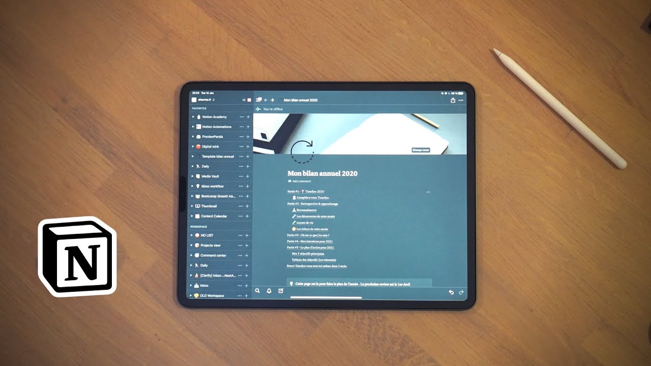 Planifier une année productive avec Notion — Template gratuit