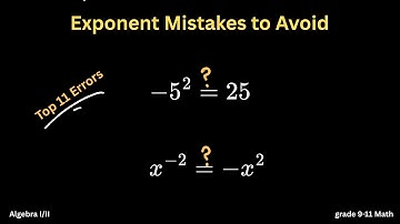 10 common mistakes to avoid when working with Exponents. Grade 9-11 Math, Algebra I