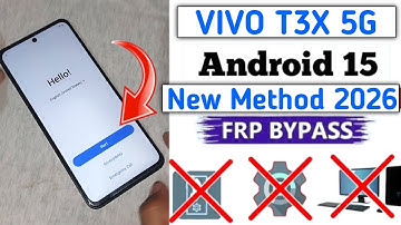 Vivo T3x 5g Frp Bypass Android 15 | Latest Security | Vivo T3x 5g Frp/Google Account Bypass 2026 |