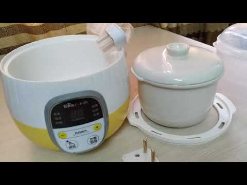 Video Cách sử dụng nồi nấu cháo cách thủy Bear 0.8L mã sản... - youtube